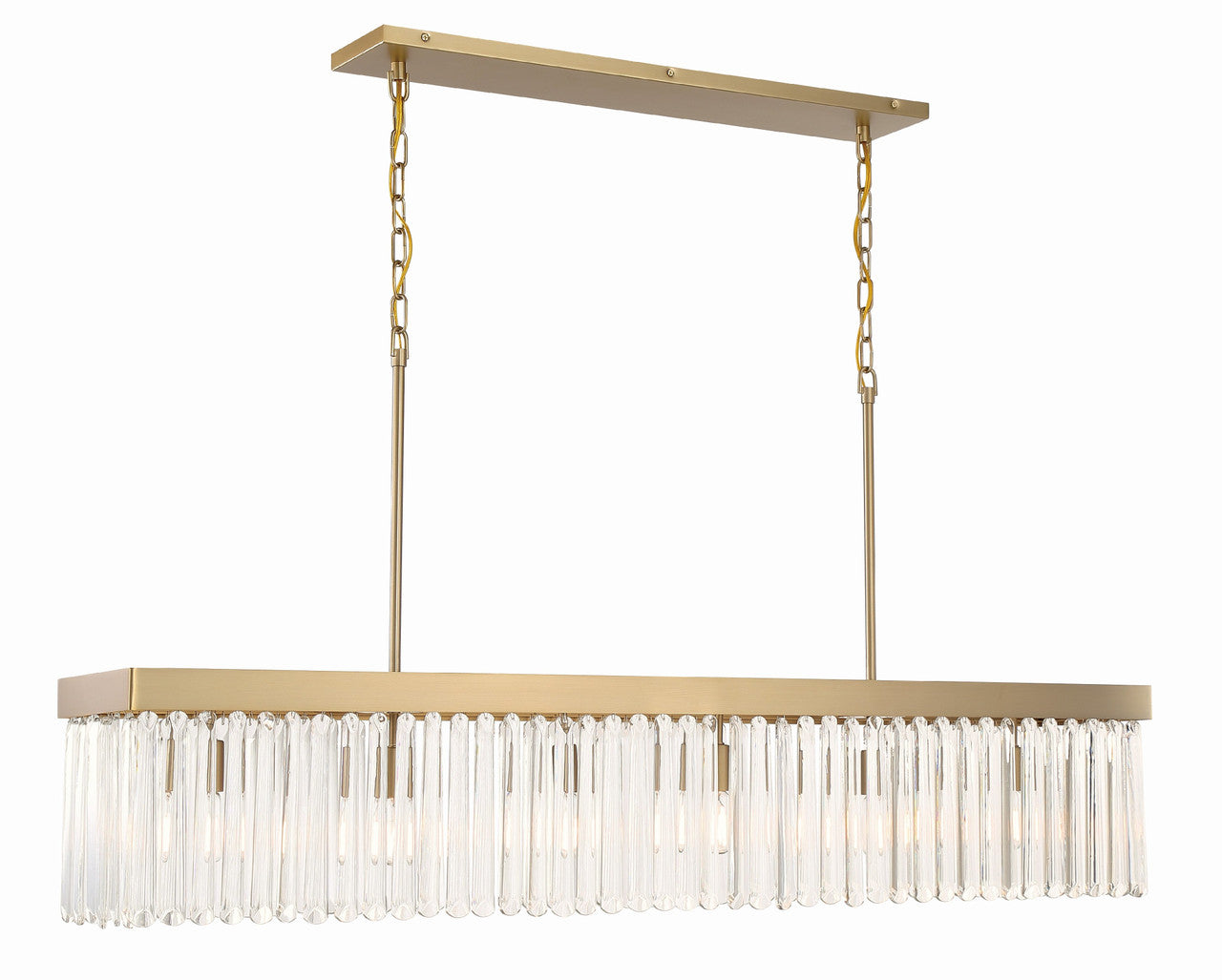 Crystorama Emory 6 Light Modern Gold Linear Chandelier EMO-5407-MG