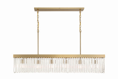 Crystorama Emory 6 Light Modern Gold Linear Chandelier EMO-5407-MG