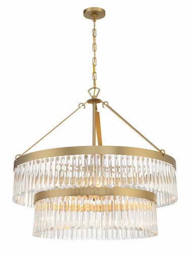 Crystorama Emory 9 Light Modern Gold Chandelier EMO-5408-MG