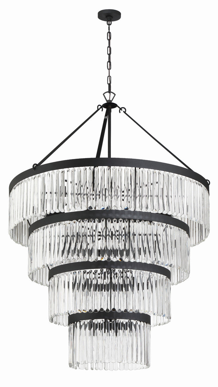 Crystorama Emory 22 Light Black Forged Chandelier EMO-5409-BF