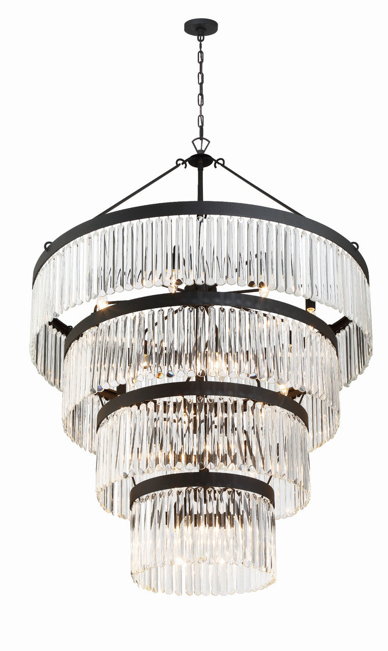 Crystorama Emory 22 Light Black Forged Chandelier EMO-5409-BF