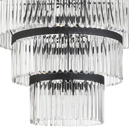 Crystorama Emory 22 Light Black Forged Chandelier EMO-5409-BF