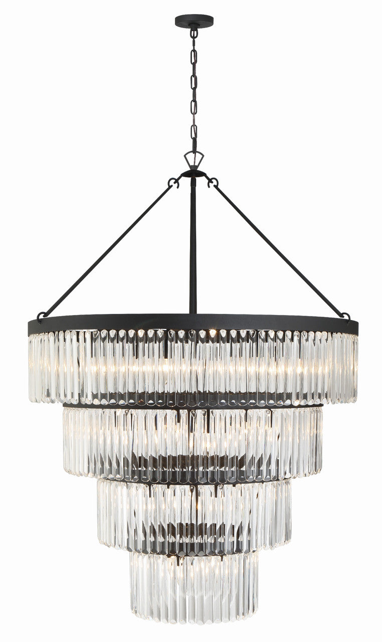 Crystorama Emory 22 Light Black Forged Chandelier EMO-5409-BF