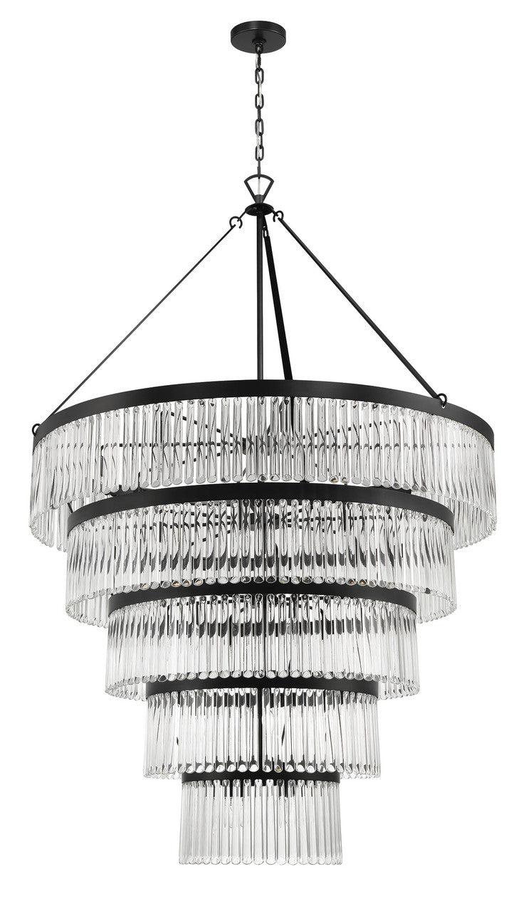 Crystorama Emory 30 Light Black Chandelier EMO-5430-BK