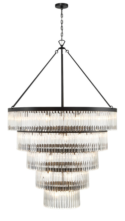 Crystorama Emory 30 Light Black Chandelier EMO-5430-BK