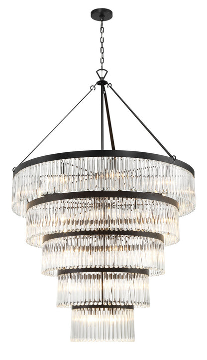 Crystorama Emory 30 Light Black Chandelier EMO-5430-BK