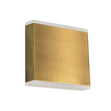 Dainolite 15W LED Wall Sconce, Aged Brass with Frosted Acrylic Diffuser EMY-550-5W-AGB