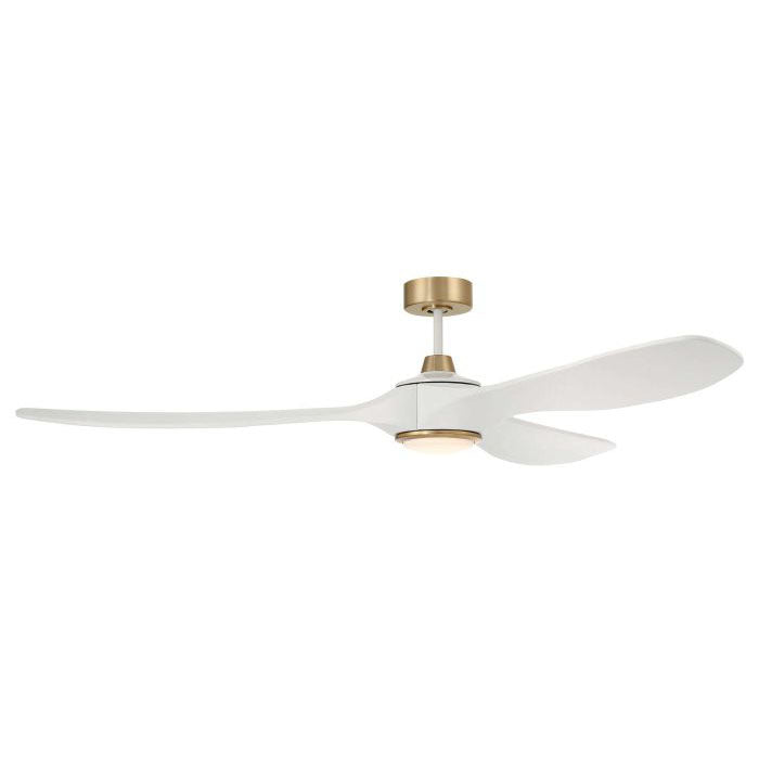 Craftmade Ceiling Fan Indoor/Outdoor 72" Envy in White/Satin Brass w/ White Blades EVY72WSB3