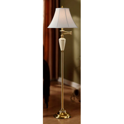 Lite Master Aloise Floor Lamp Antique Solid Brass F5203AB-SL