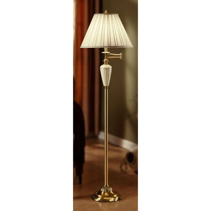 Lite Master Aloise Floor Lamp Antique Solid Brass F5203AB-SR