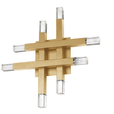 Dainolite 24W Aged Brass Wall Sconce w/ Acrylic Diffuser FCS-1432W-AGB