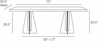 Arteriors Home Tobin Dining Table FDI01