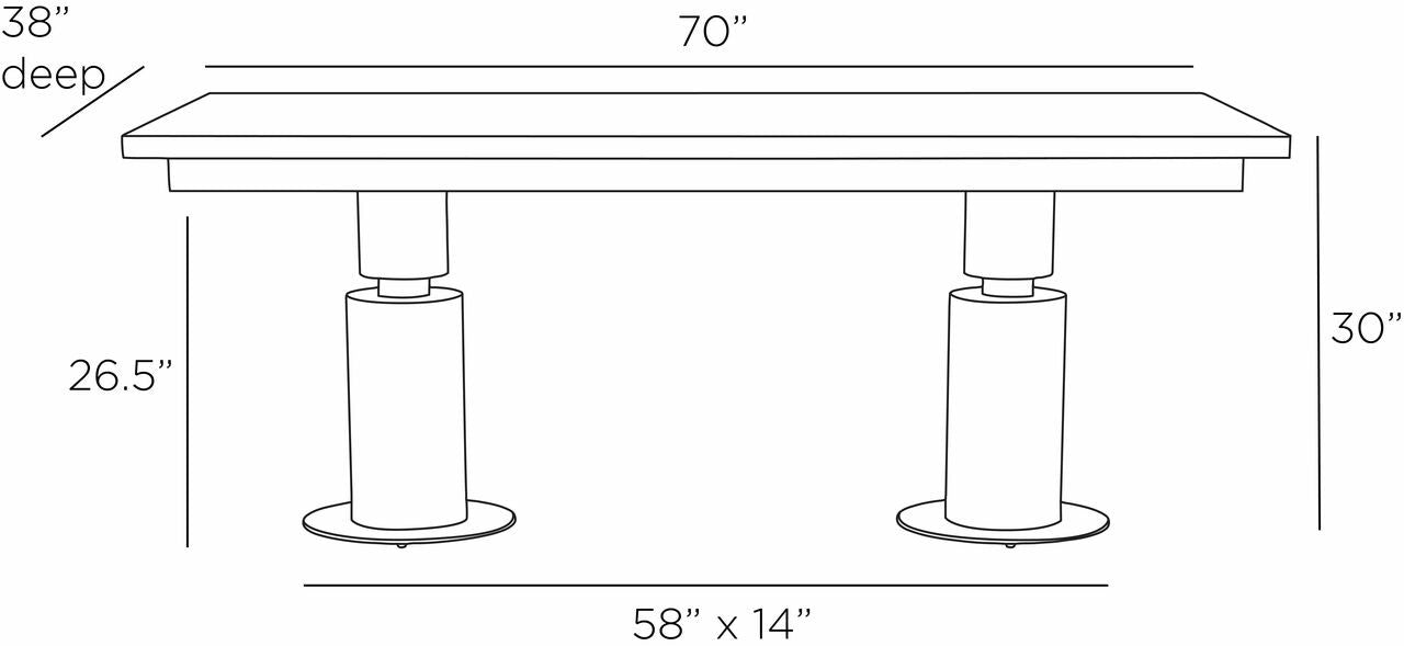 Arteriors Home Tiller Dining Table FDS01