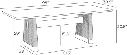 Arteriors Home Delrio Outdoor Dining Table FDS12