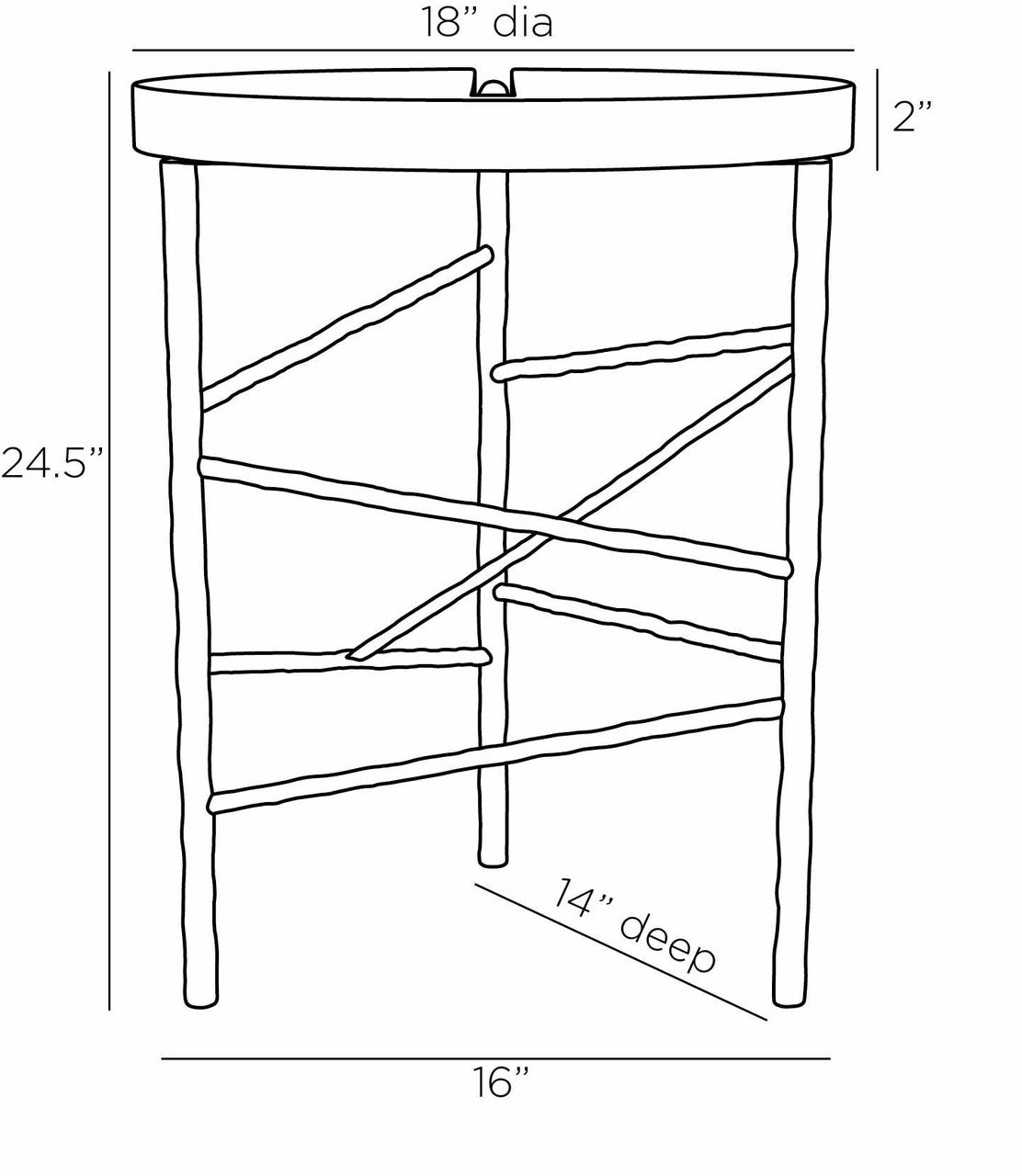 Arteriors Home Atlas End Table FEI16