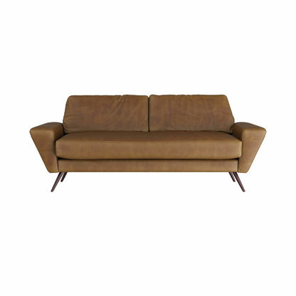 Arteriors Home Vidara Sofa Butterscotch Leather Dark Walnut FFU01