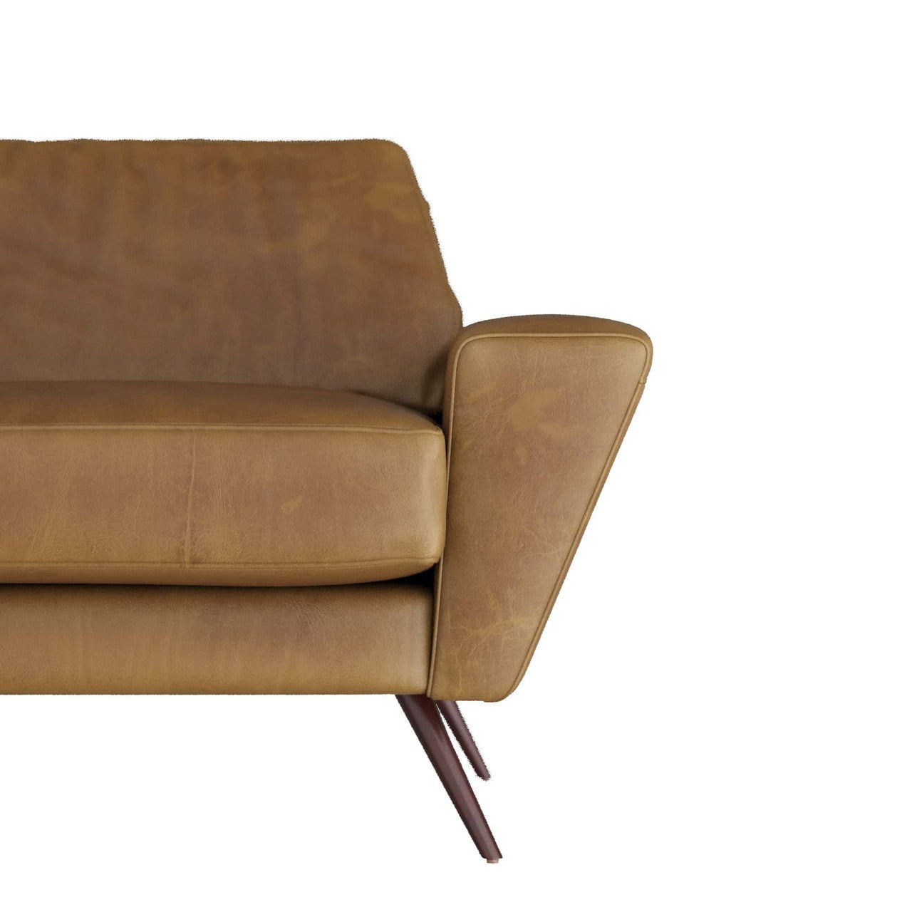 Arteriors Home Vidara Sofa Butterscotch Leather Dark Walnut FFU01