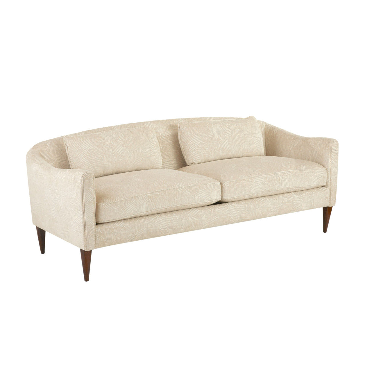 Arteriors Home Vincent Sofa Textured Ivory Dark Walnut FFU05