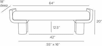 Arteriors Home Wesley Bench FHI01