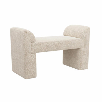 Arteriors Home Windemere Bench Cream Sherpa FHU01