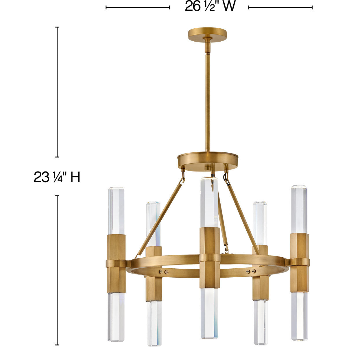 Fredrick Ramond Lighting Cecily Medium Single Tier Heritage Brass FR30604HBR