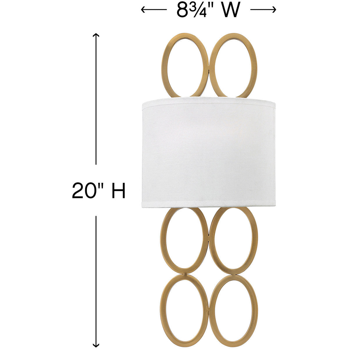 Fredrick Ramond Lighting Jules Two Light Sconce Brushed Gold FR35600BRG