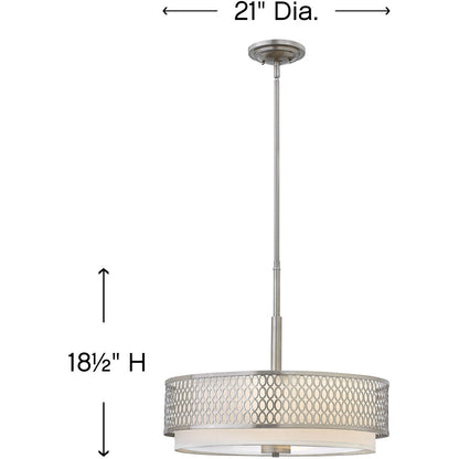 Fredrick Ramond Lighting Jules Medium Convertible Drum Brushed Nickel FR35603BNI