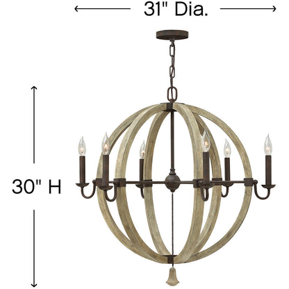 Fredrick Ramond Lighting Middlefield Large Orb Iron Rust FR40566IRR