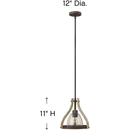 Fredrick Ramond Lighting Middlefield Small Pendant Iron Rust FR40577IRR