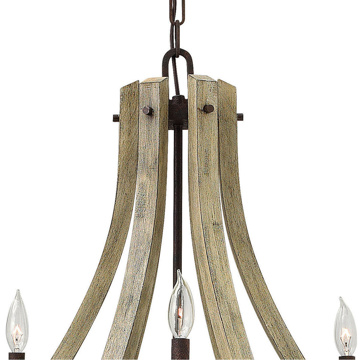 Fredrick Ramond Lighting Middlefield Large Open Frame Two Tier Iron Rust FR40578IRR