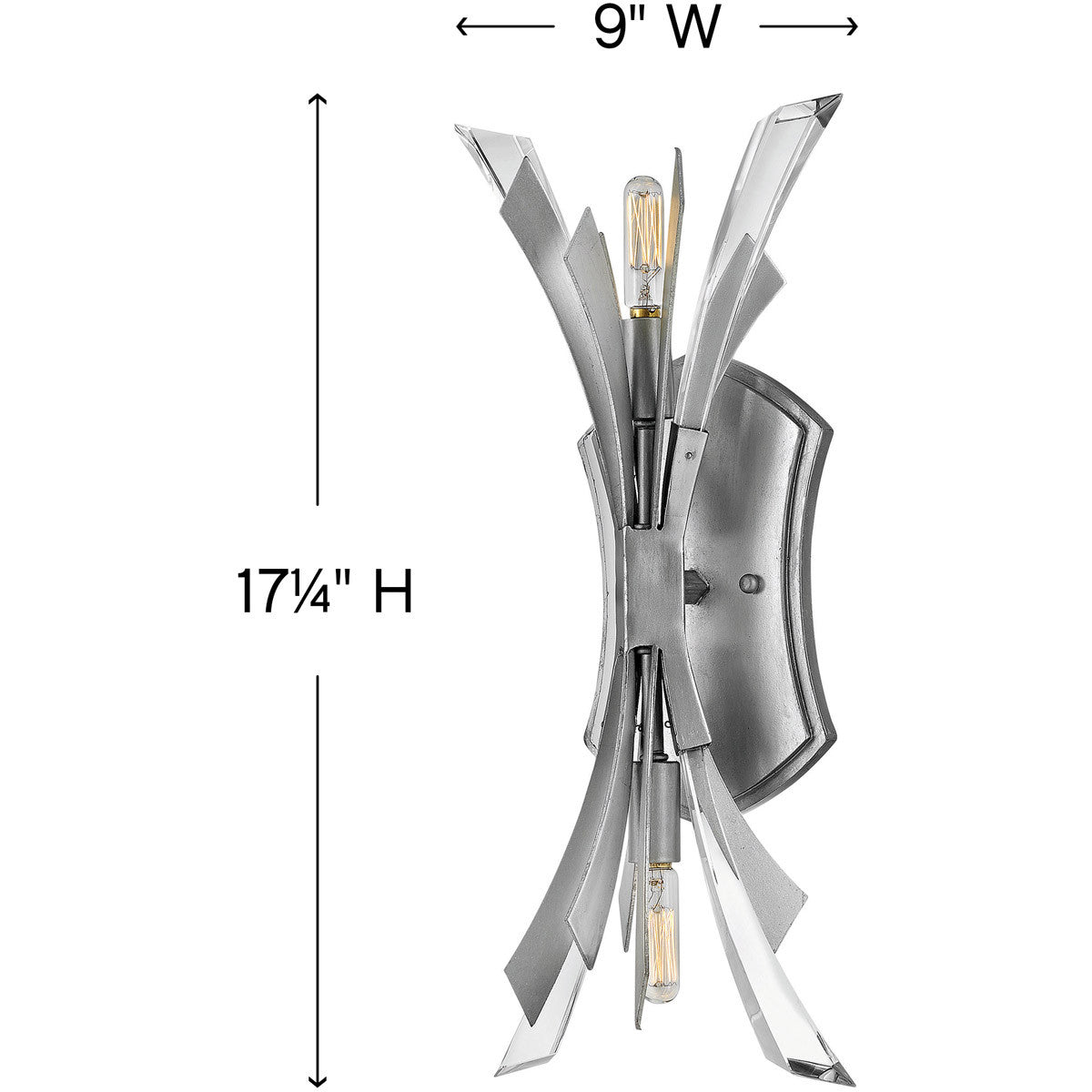 Fredrick Ramond Lighting Vida Two Light Sconce Glacial FR40902GG