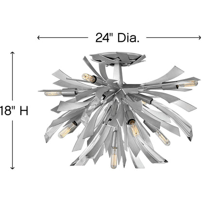 Fredrick Ramond Lighting Vida Medium Semi-Flush Mount Glacial FR40903GG