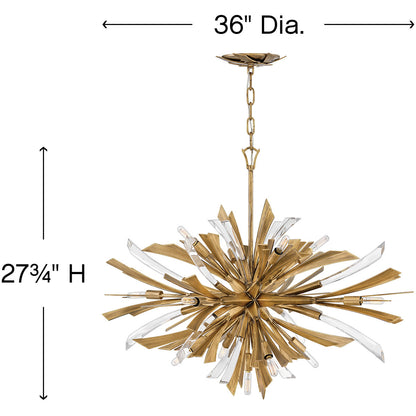 Fredrick Ramond Lighting Vida Medium Single Tier Pendant Burnished Gold FR40906BNG