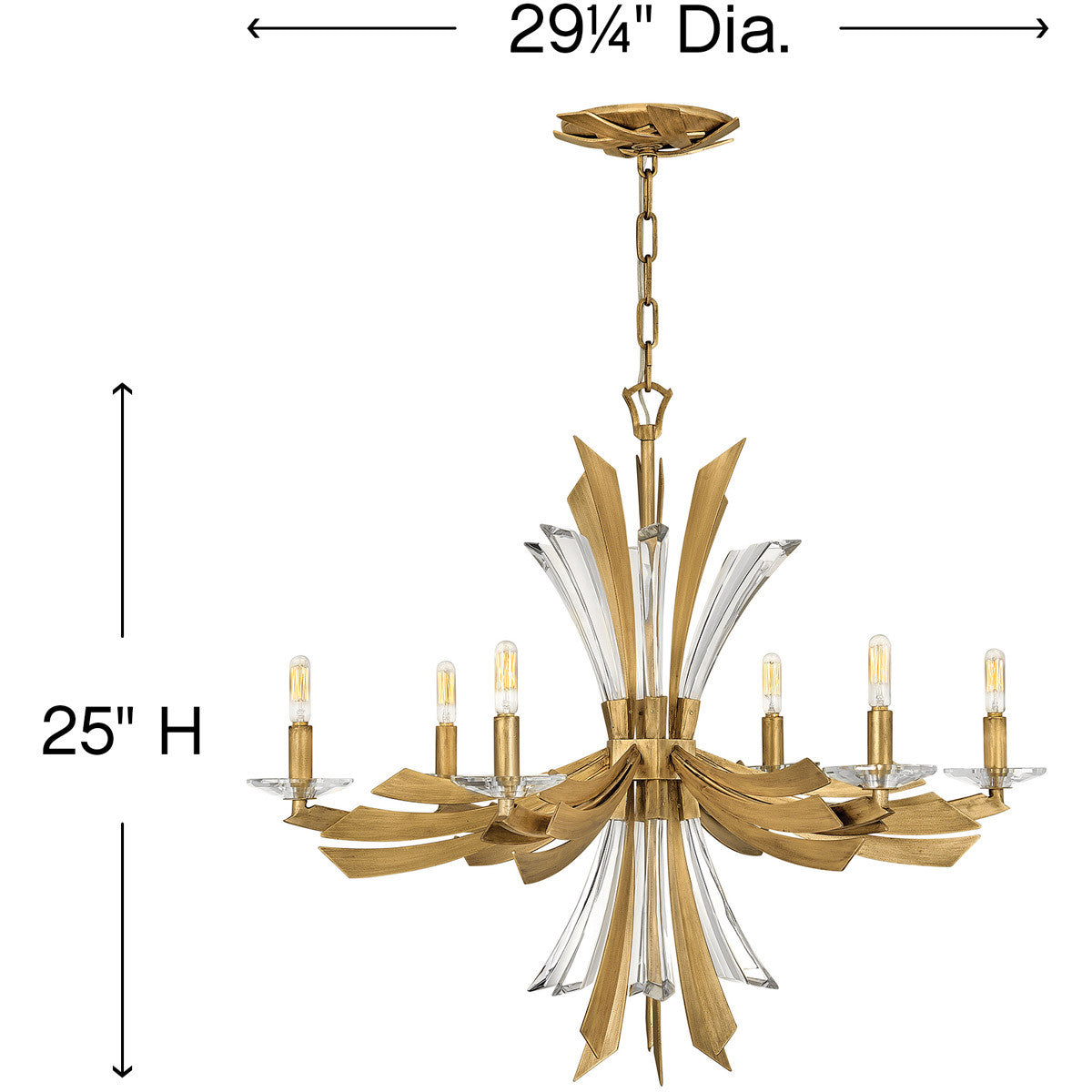 Fredrick Ramond Lighting Vida Medium Single Tier Burnished Gold FR40908BNG