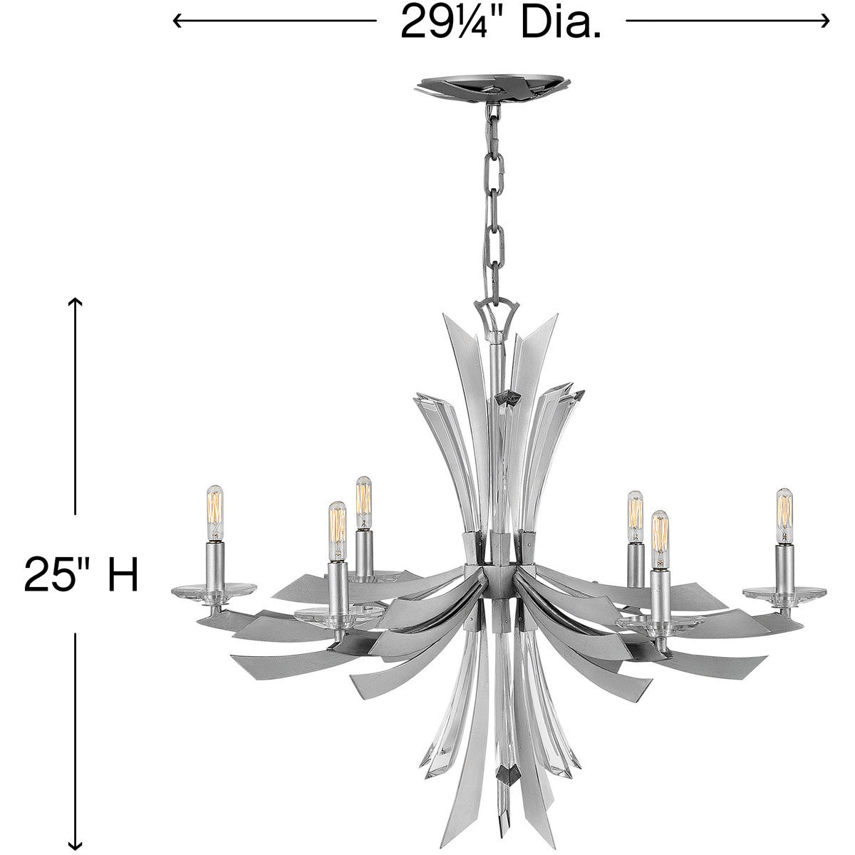 Fredrick Ramond Lighting Vida Medium Single Tier Glacial FR40908GG