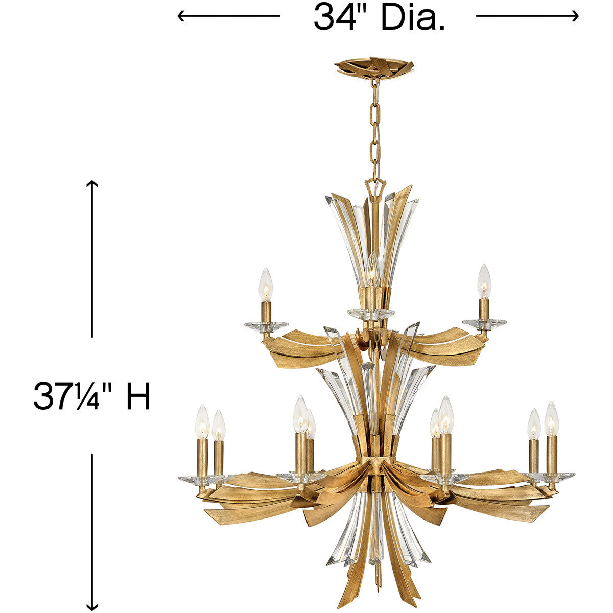 Fredrick Ramond Lighting Vida Multi Tier Burnished Gold FR40909BNG