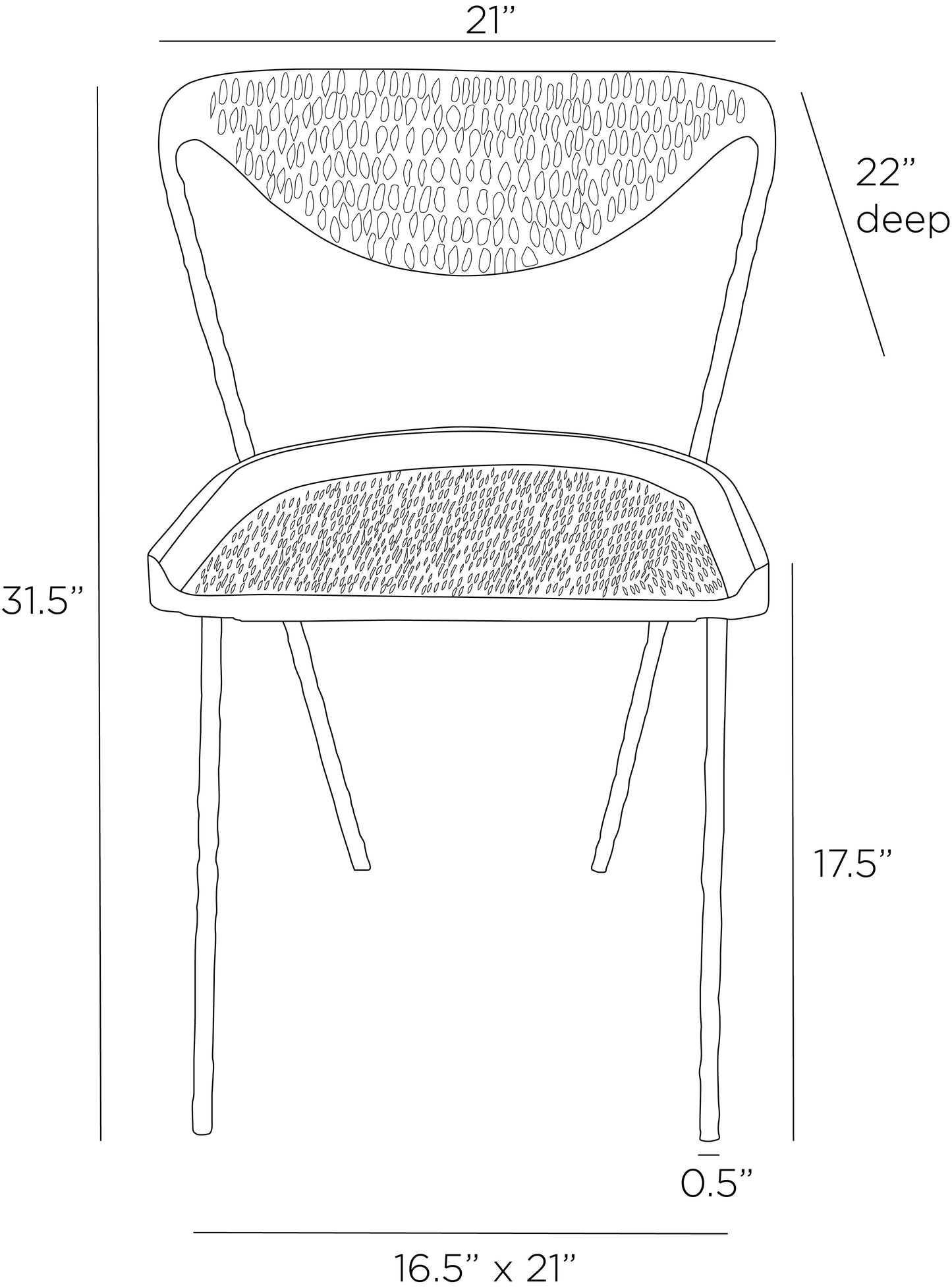 Arteriors Home Fletcher Dining Chair FRI23