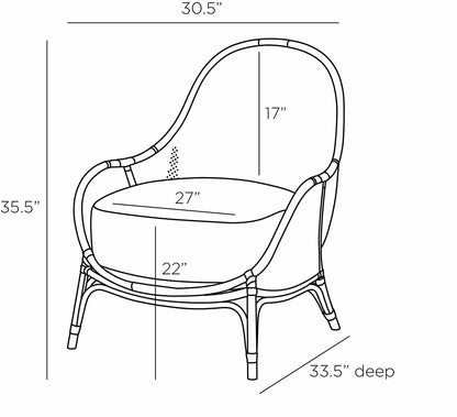 Arteriors Home Bonnie Lounge Chair FRS07