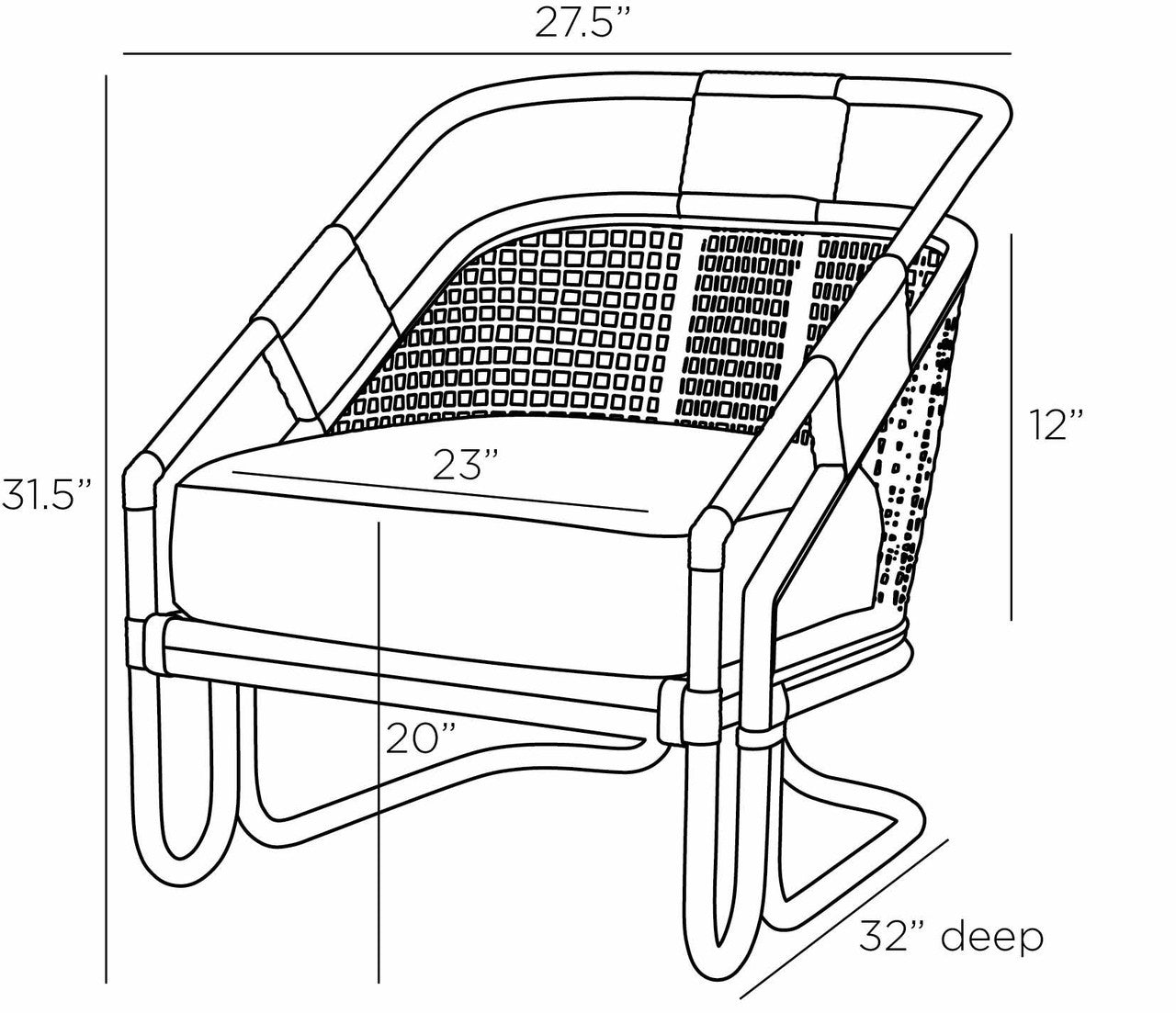 Arteriors Home Begala Lounge Chair FRS08