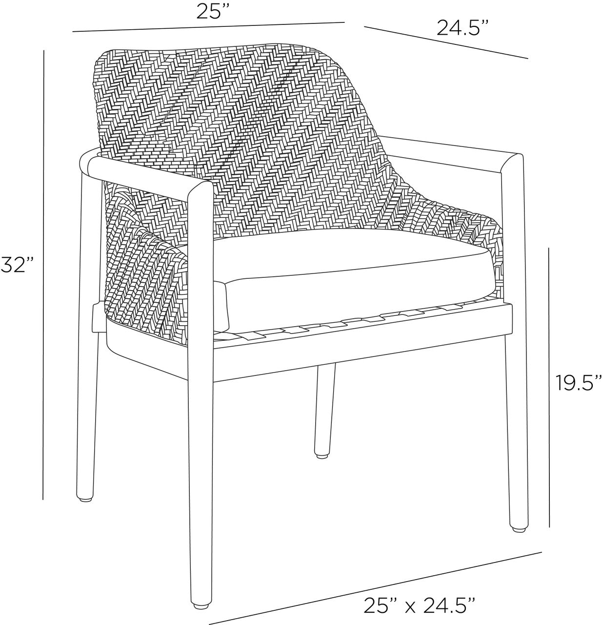 Arteriors Home Chilton Outdoor Dining Chair FRS14