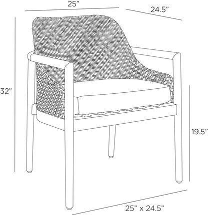 Arteriors Home Chilton Outdoor Dining Chair FRS14