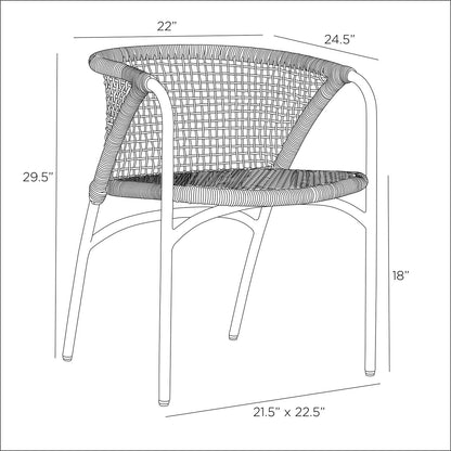 Arteriors Home Enzo Outdoor Dining Chair FRS15