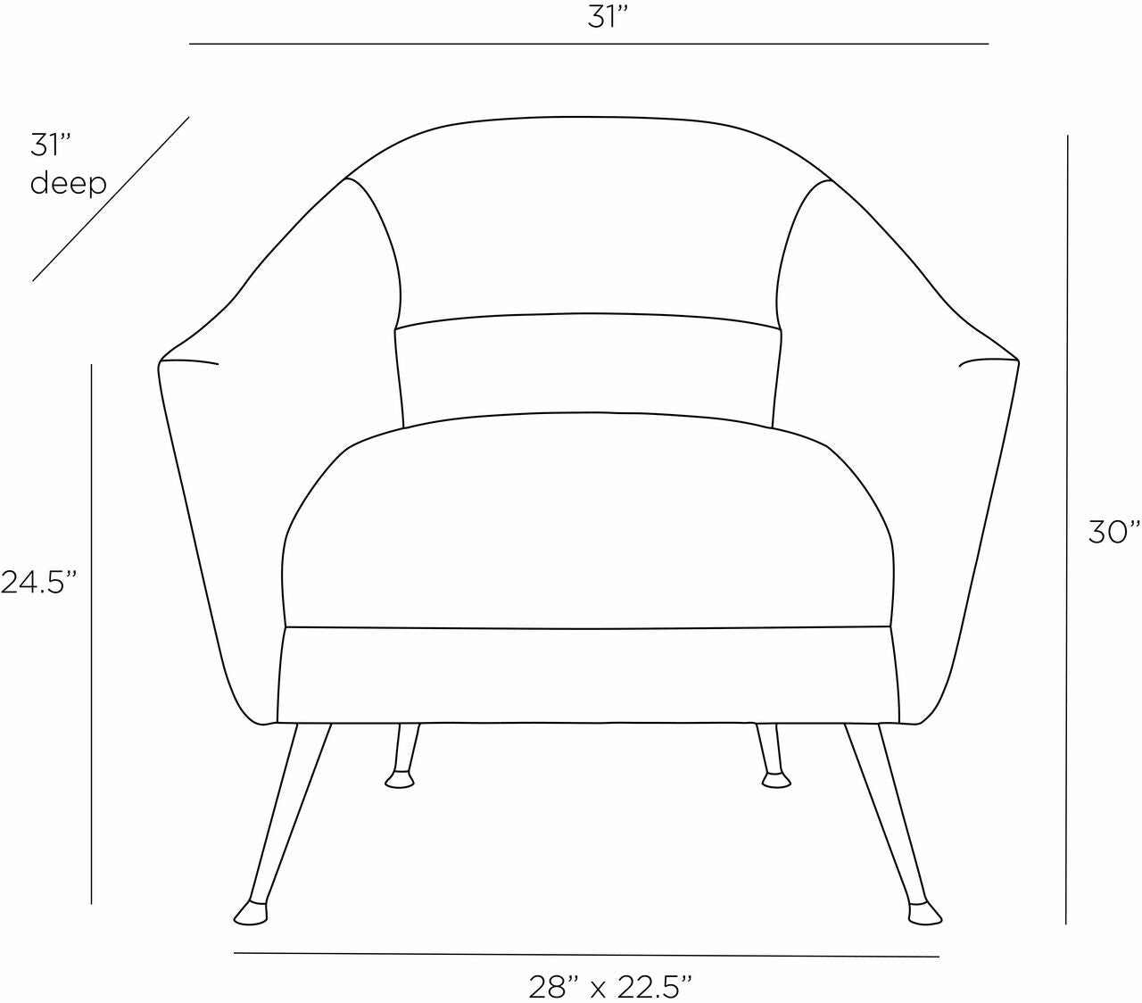 Arteriors Home Weddington Chair Polar Bouclé FRU04