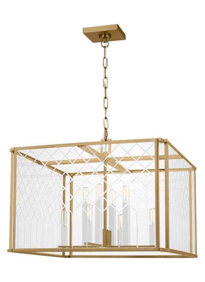 Visual Comfort Studio Alexa Hampton Erro Large Lantern in Burnished Brass AC1158BBS