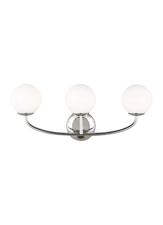 Visual Comfort Studio AERIN Galassia Three Light Vanity in Polished Nickel AEV1013PN