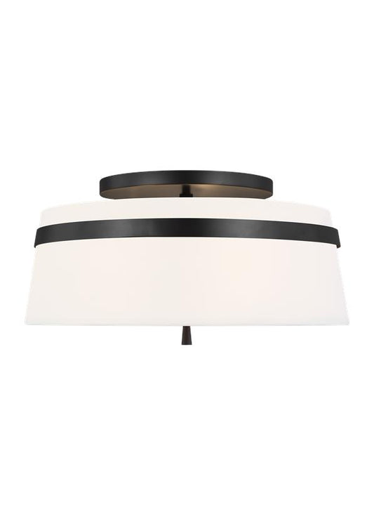 Visual Comfort Studio Alexa Hampton Cordtlandt Large Semi-Flush Mount in Aged Iron AF1153AI