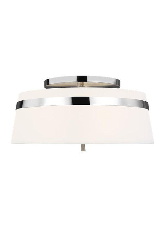 Visual Comfort Studio Alexa Hampton Cordtlandt Large Semi-Flush Mount in Polished Nickel AF1153PN