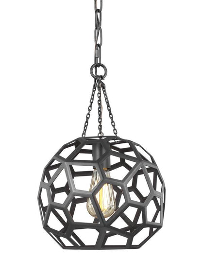 Visual Comfort Studio Alexa Hampton Feccetta Small Pendant in Midnight Black AP1051MBK