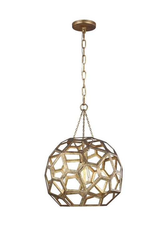 Visual Comfort Studio Alexa Hampton Feccetta Medium Pendant in Antique Gild AP1061ADB