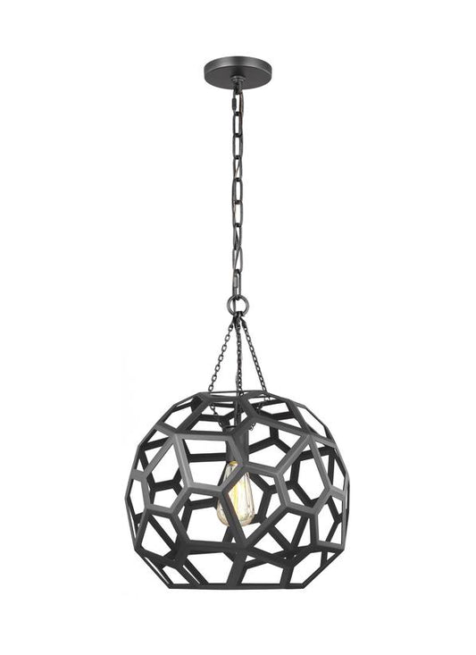 Visual Comfort Studio Alexa Hampton Feccetta Medium Pendant in Midnight Black AP1061MBK